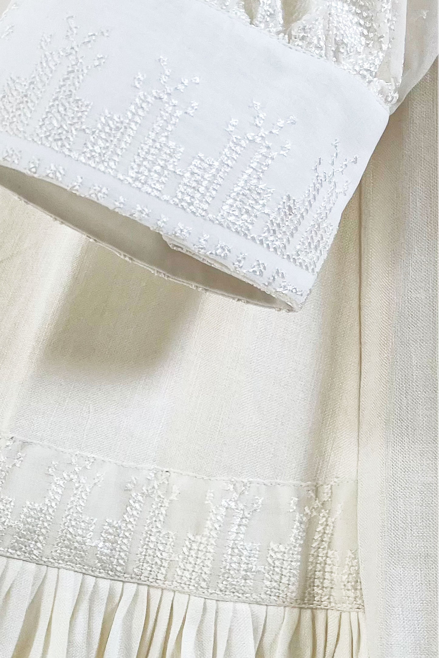 Calypso Pearl Midi Dress in Linen