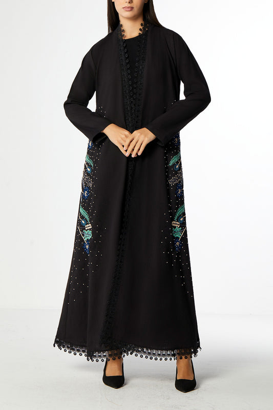 Coal Abaya in Linen