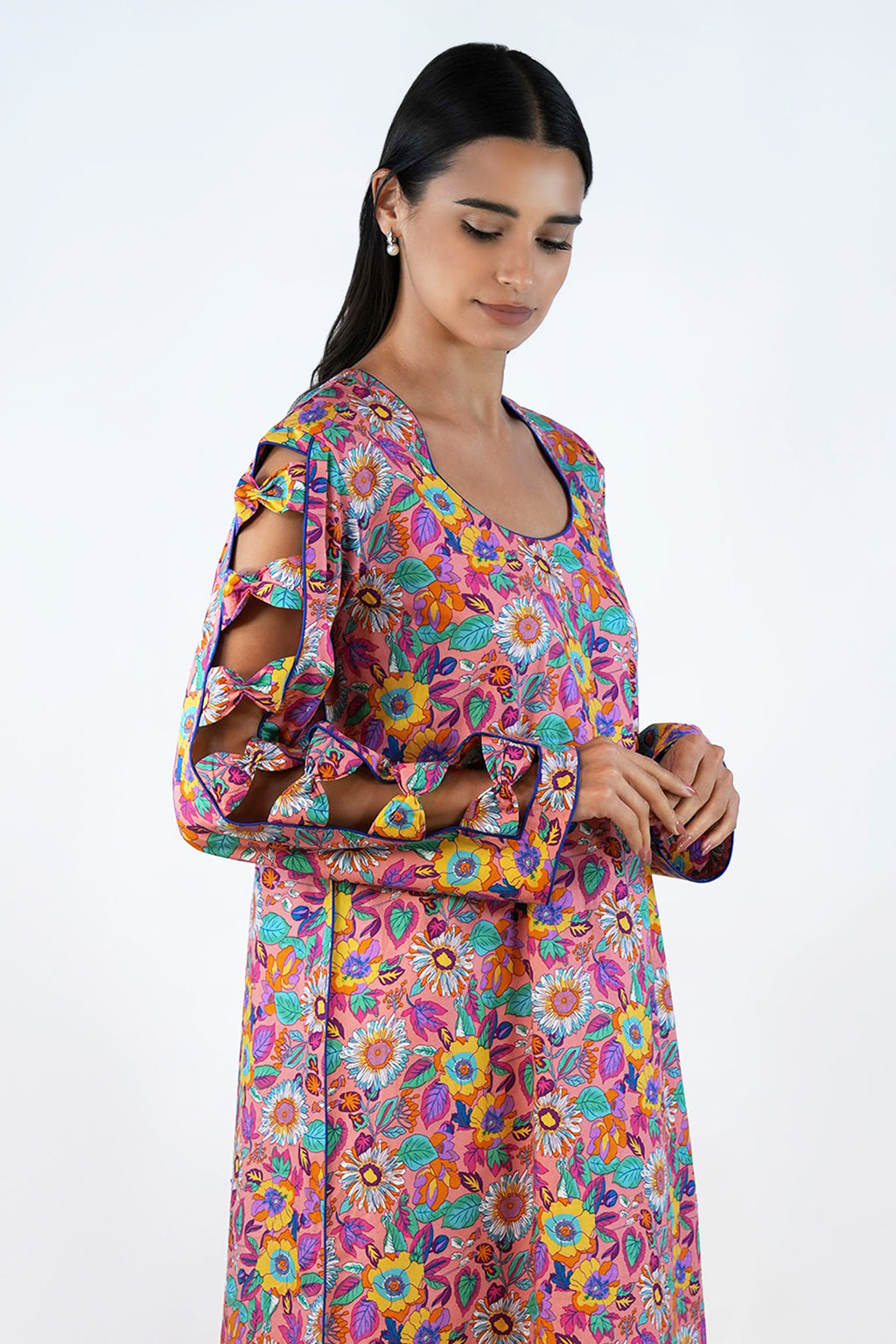 Daisy - Printed Floral Kaftan Dress
