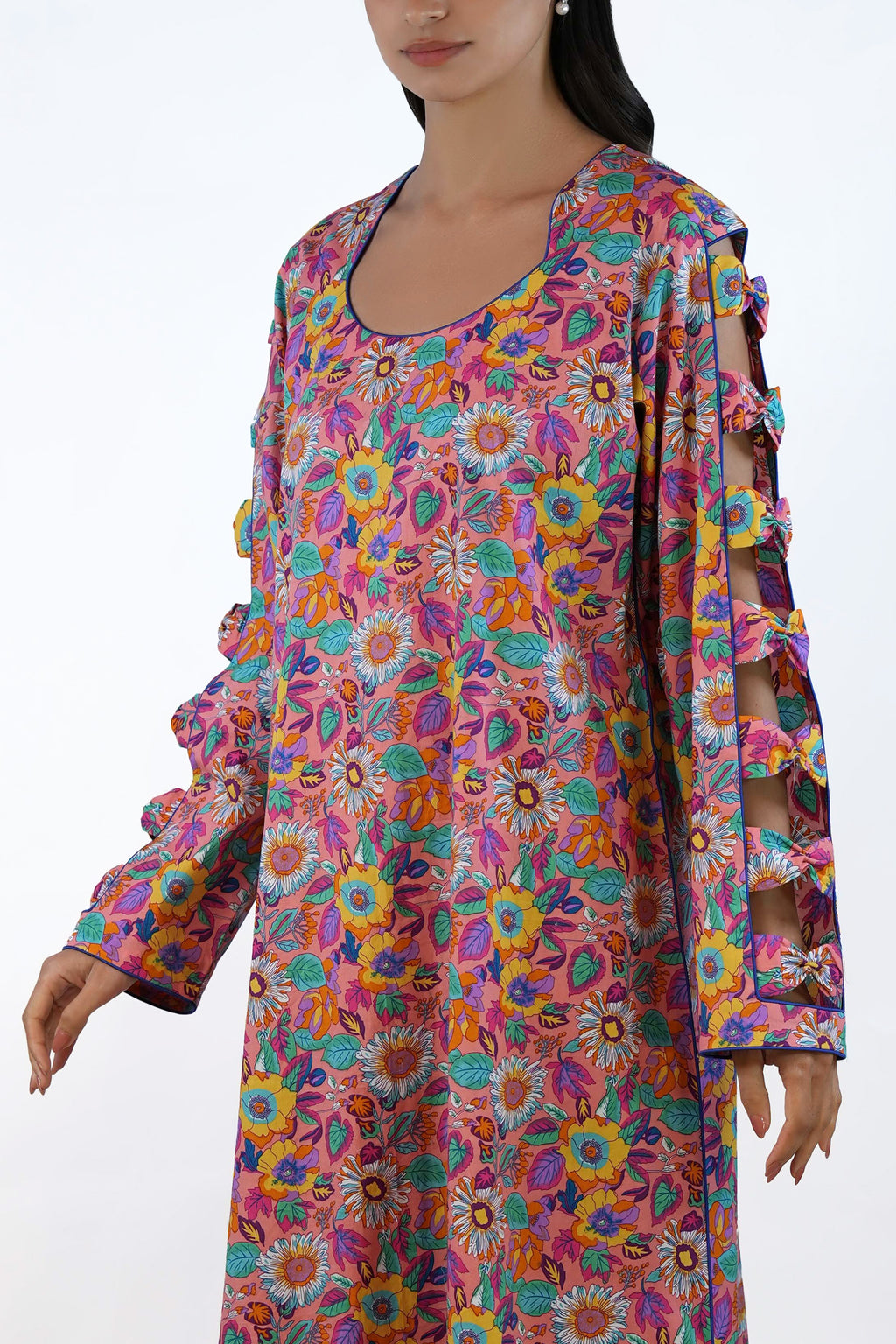 Daisy - Printed Floral Kaftan Dress
