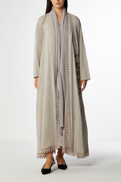 Lilac Abaya in Linen