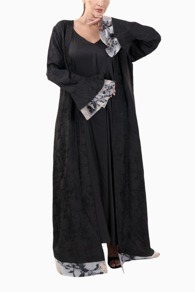 Juliette Tar - Poet Sleeves and Ruffled Tulle Occasion Abaya