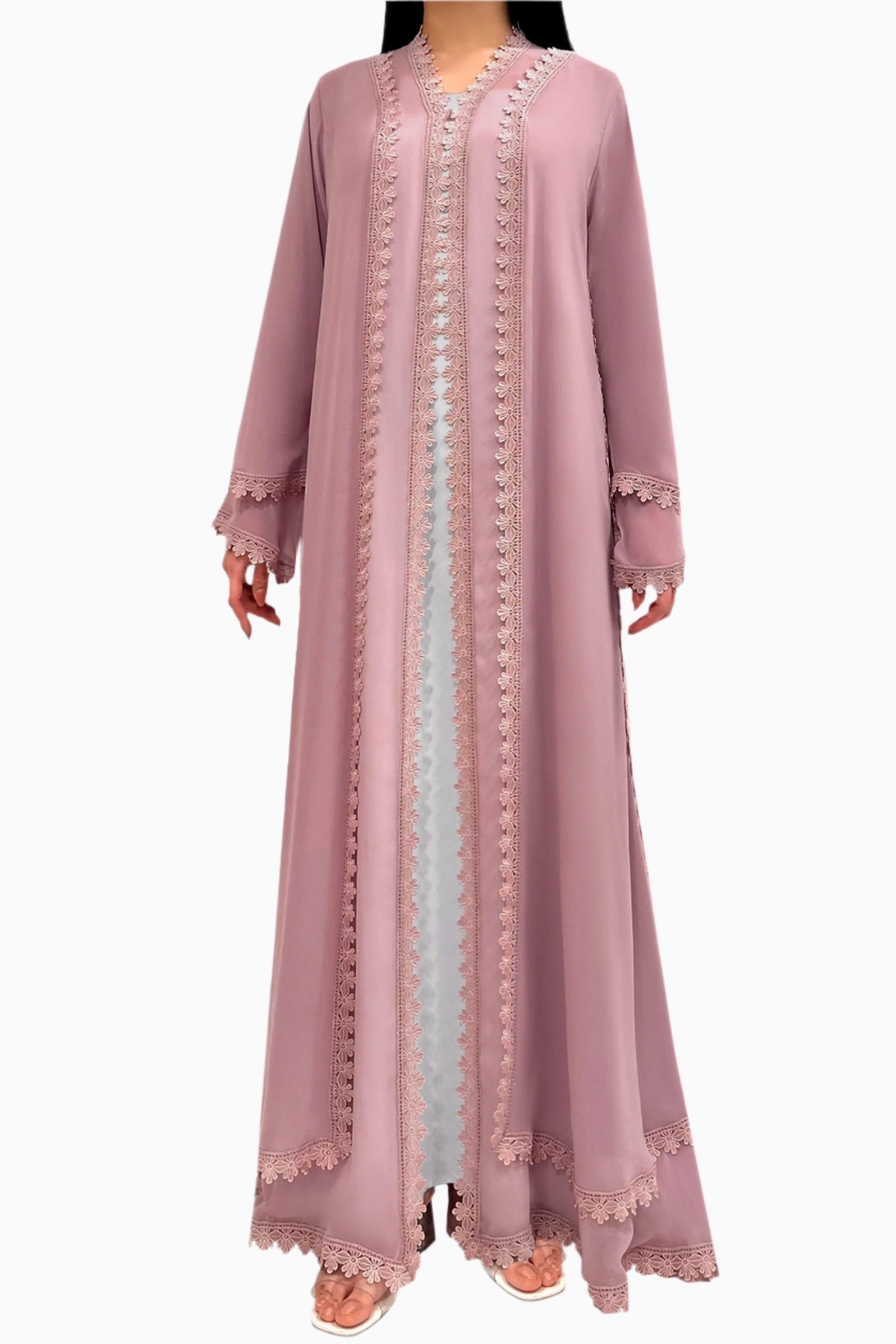 Lenah Plum Abaya Set