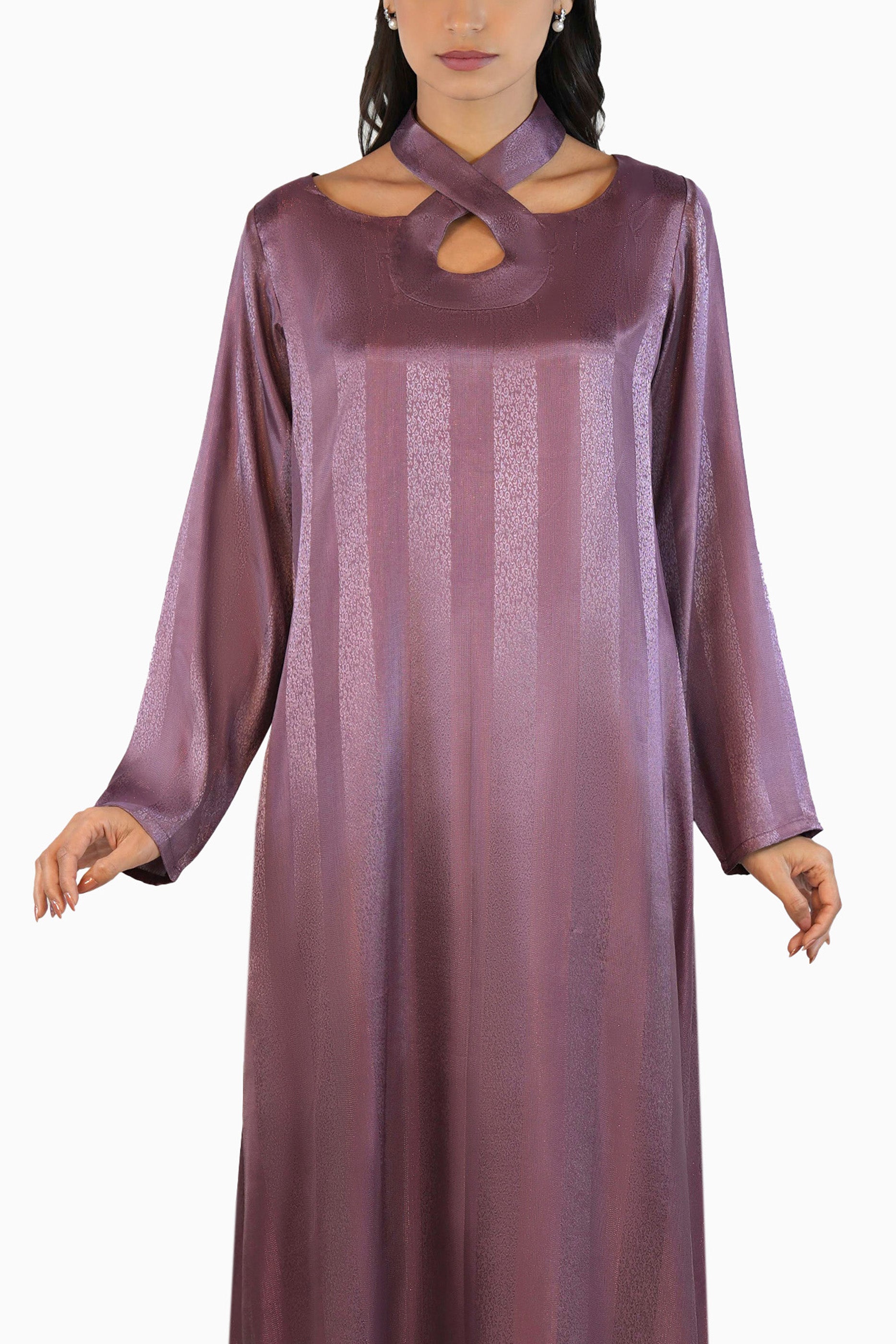 Maisa Blush - Sheer Organza Kaftan Set