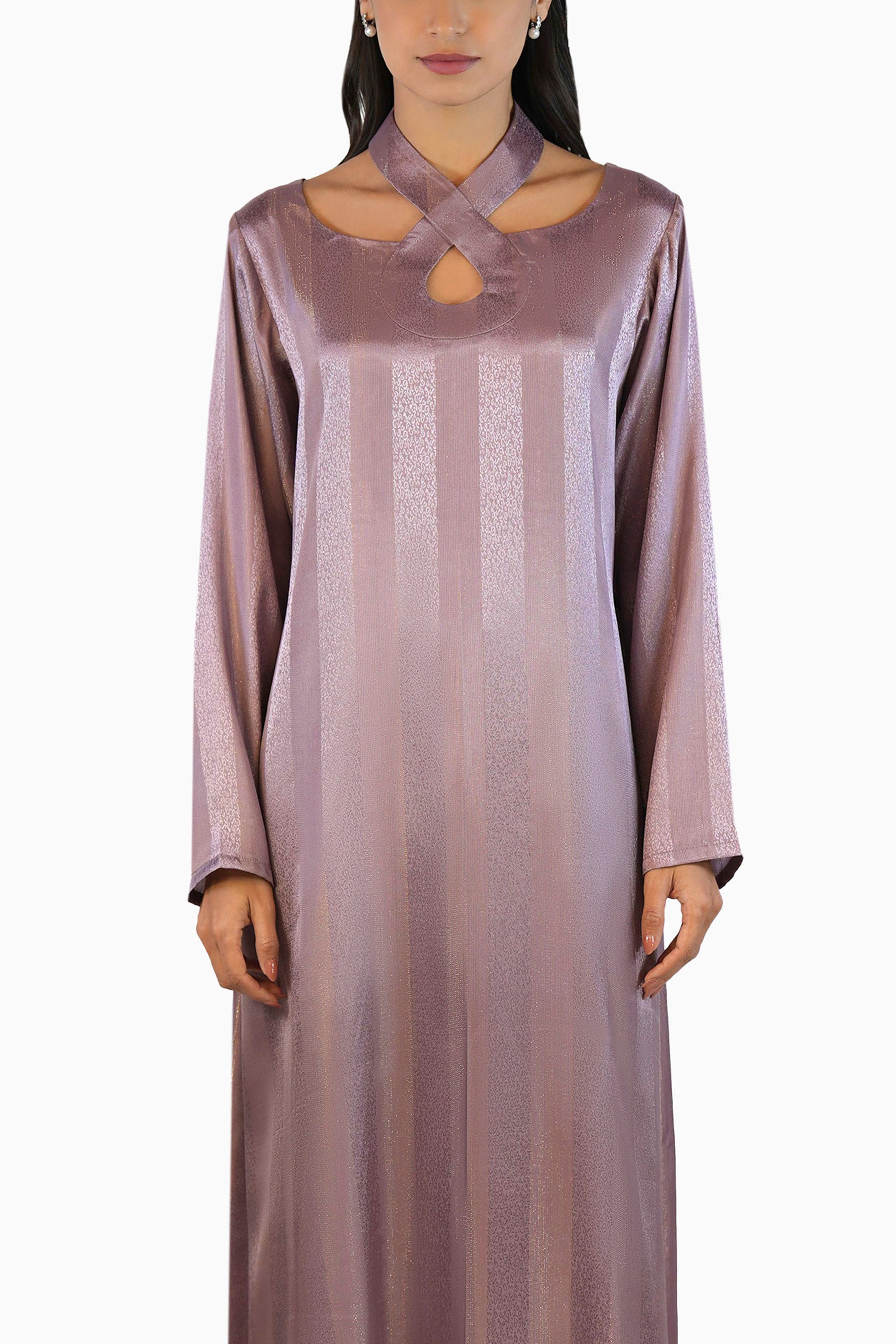 Maisa Lilac - Sheer Organza Kaftan Set
