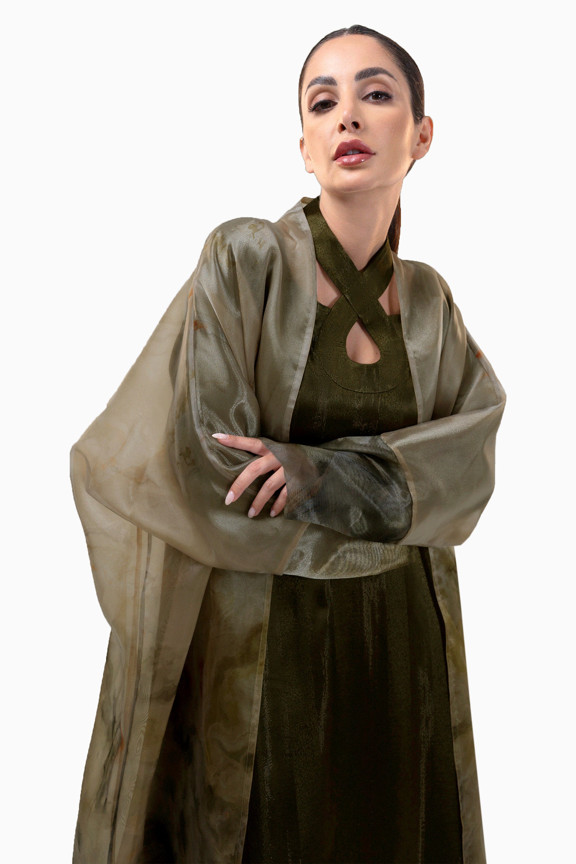 Maisa Moss - Sheer Organza Kaftan Set