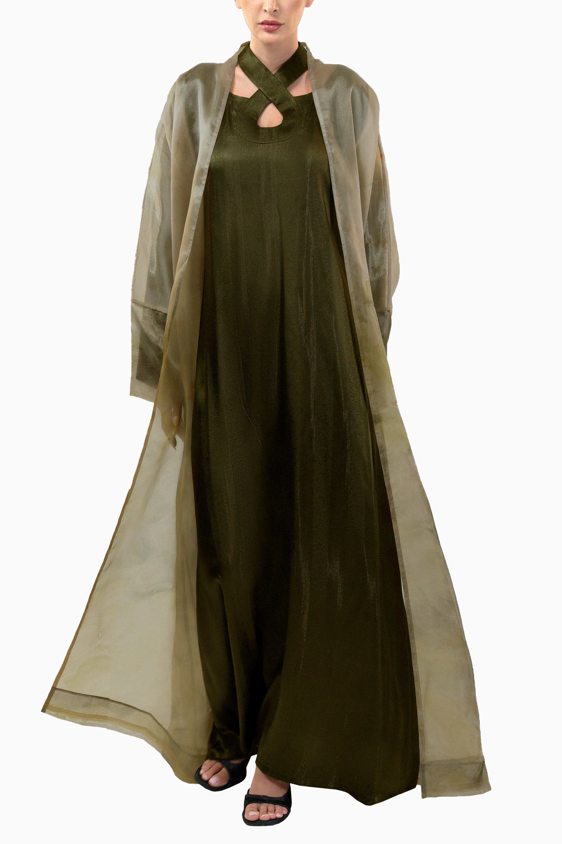 Maisa Moss - Sheer Organza Kaftan Set