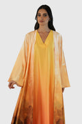 Solarush  - Printed Ombre Abaya Set