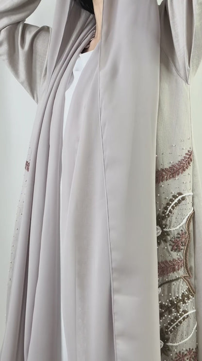 Ecru Abaya in Linen