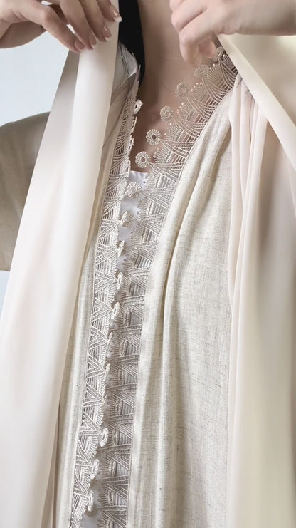 Tawny Abaya in Linen