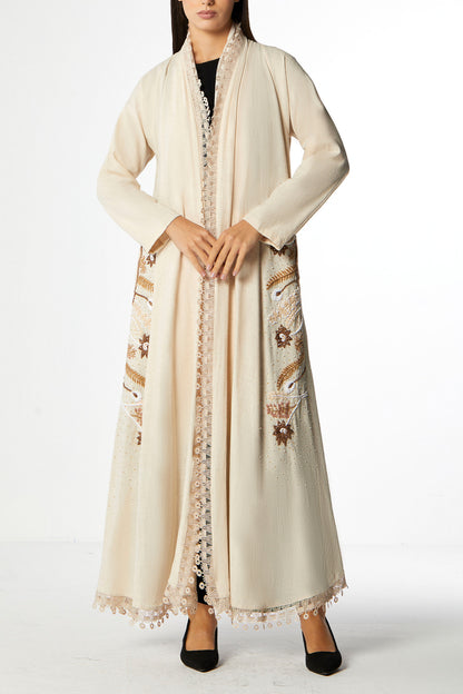 Ecru Abaya in Linen