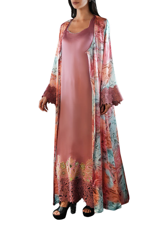 Saja Blush Abaya Set