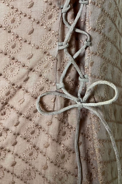 Zinnea Sand Dress in Soft Broderie Anglaise